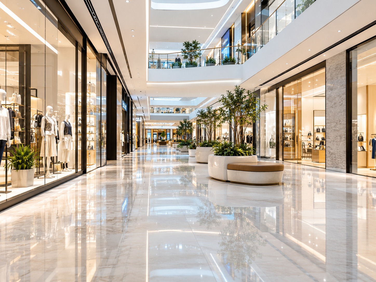 Modern mall interior